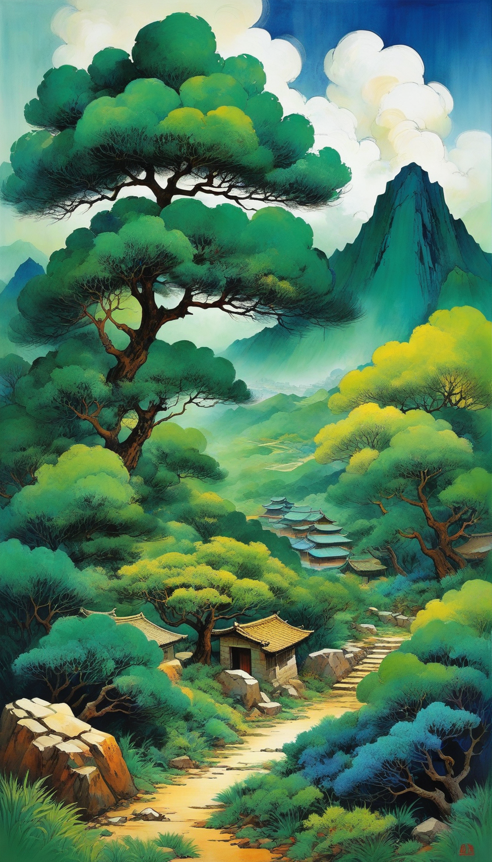 01612-4066302836-Chinese landscape painting,inspired by Wang Ximeng's landscape painting works Thousand Miles of Rivers and Mountains,_the inscri.png